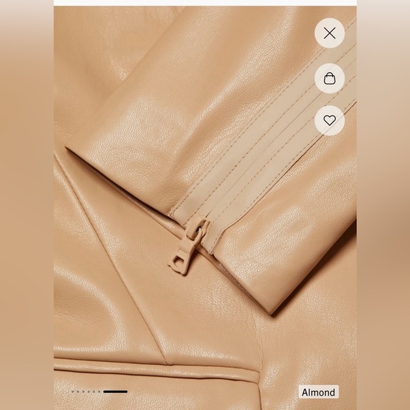 Alice + Olivia Women’s Almond Faux Leather Jacket - Picture 9 of 15